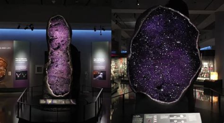 Giant amethyst geodes, the Singing Stone, and a fluorescent rock slab